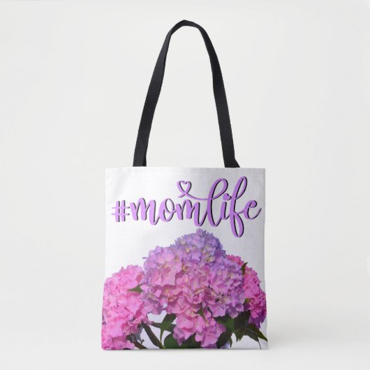 Elegante, weiche, rosa, lila, blumenreiche Hydrang Tasche (Vorderseite)