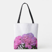 Elegante, weiche, rosa, lila, blumenreiche Hydrang Tasche (Rückseite)