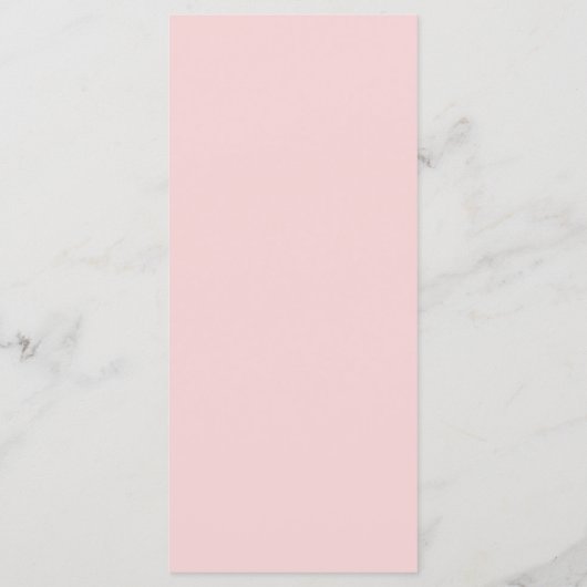 Elegante, weiche rosa Retro-Hochzeit Menükarte (Rückseite)