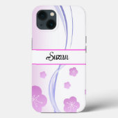 Elegante, weiche, rosa Sakura-Blume Case-Mate iPhone Hülle (Rückseite)