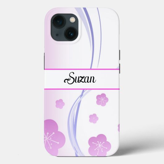 Elegante, weiche, rosa Sakura-Blume Case-Mate iPhone Hülle (Rückseite)