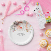 Elegante weiche Rose Blume Moderne botanische Pappteller (Party)