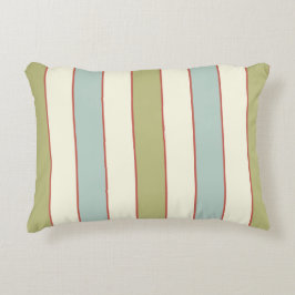 Elegante weiche Streifen in Blau, Grün und Creme Dekokissen