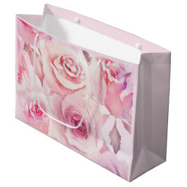 Elegante weiche, subtile Blütenfarbe Rosa Rose Große Geschenktüte