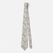 Elegante Weidenblätter auf Creme Krawatte (Vorderseite)