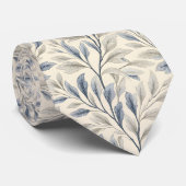 Elegante Weidenblätter auf Creme Krawatte (Gerollt)