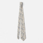 Elegante Weidenblätter auf Creme Krawatte (Rückseite)