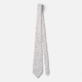 Elegante Weidenblätter auf Weiß Krawatte (Vorderseite)