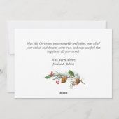 Elegante Weihnachten 5 Foto Collage Moderne Gruß (Rückseite)