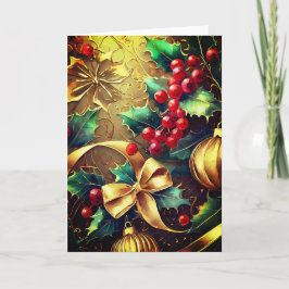 Elegante Weihnachten, 5 Zoll x 7 Zoll geklappte Gr Karte