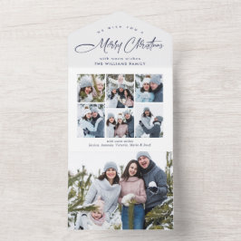 Elegante Weihnachten 7 Foto Grußkarte All In One Einladung