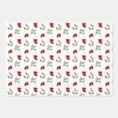 Elegante Weihnachten Botanisch Geschenkpapier Set (Vorderseite 3)