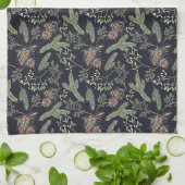 Elegante Weihnachten Botanisch Geschirrtuch (Gefaltet)