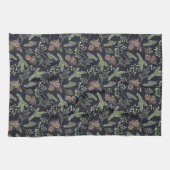 Elegante Weihnachten Botanisch Geschirrtuch (Horizontal)