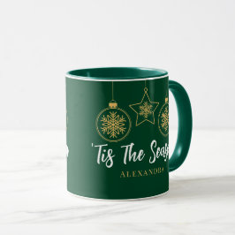 Elegante Weihnachten Dies ist die Jahreszeit Grün  Tasse
