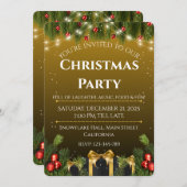 Elegante Weihnachten Einladung (Vorne/Hinten)