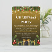 Elegante Weihnachten Einladung (Stehend Vorderseite)