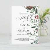 Elegante Weihnachten Einladung (Stehend Vorderseite)