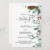 Elegante Weihnachten Einladung (Vorne/Hinten)