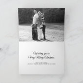 Elegante Weihnachten Gold & Red Foto Card (Innenseite)