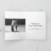 Elegante Weihnachten Gold & Red Foto Card (Innenseite)