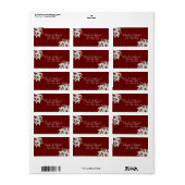 Elegante Weihnachten Holly Winter Botanicals Adressaufkleber (Vorne)