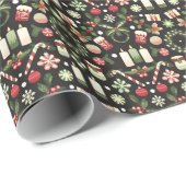 "Elegante Weihnachten, Kränze, Ornamente und Heili Geschenkpapier (Rolleneckpunkt)