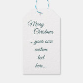 Elegante Weihnachten Lassen Sie es Schneeflocken Geschenkanhänger (Rückseite)