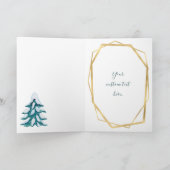 Elegante Weihnachten Lassen Sie es Schneeflocken Karte (Innenseite)