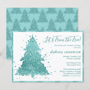 Elegante Weihnachten   Luxe Aqua Mint Tree Trim Pa