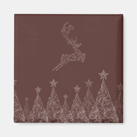 Elegante Weihnachten Magnet (Vorne)