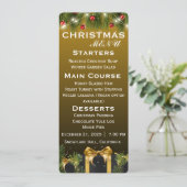 Elegante Weihnachten Menükarte (Stehend Vorderseite)