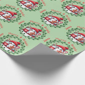 Elegante Weihnachten Merry and Bright Geschenkpapier (Ecke)