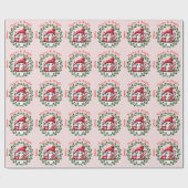 Elegante Weihnachten Merry and Bright Geschenkpapier (Flach)