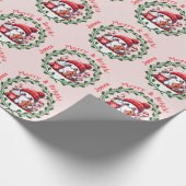 Elegante Weihnachten Merry and Bright Geschenkpapier (Ecke)