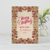 Elegante Weihnachten mit Goldblatt (Stehend Vorderseite)