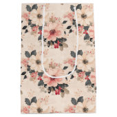 Elegante Weihnachten Mittlere Geschenktüte (Rückseite)