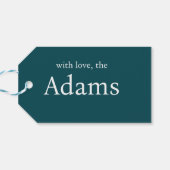 Elegante Weihnachten | Modern Trendy Fun Couple Geschenkanhänger (Rückseite Horizontal)