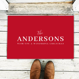 Elegante Weihnachten | Moderner, stylischer, hellr Fußmatte