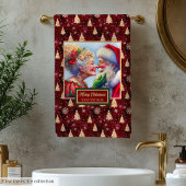 Elegante Weihnachten Mr. und Mrs. Claus Badtuch Badhandtuch Set