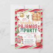 Elegante Weihnachten Pancake Pajamas Urlaub Geburt Einladung (Vorderseite)
