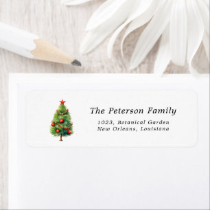 Elegante Weihnachten Pine Tree White Address