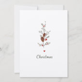 Elegante Weihnachten Pinecone & Holly Card Einladung (Vorderseite)