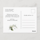 Elegante Weihnachten Poinsettia Holiday Gruß Postkarte (Rückseite)