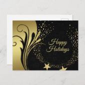 Elegante Weihnachten Postkarte (Vorne/Hinten)