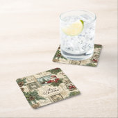 Elegante Weihnachten Rechteckiger Pappuntersetzer (Vor Ort)