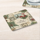 Elegante Weihnachten Rechteckiger Pappuntersetzer (angewinkelt)