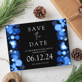 Elegante Weihnachten Save the Date Gold Winter Nav Ankündigungspostkarte