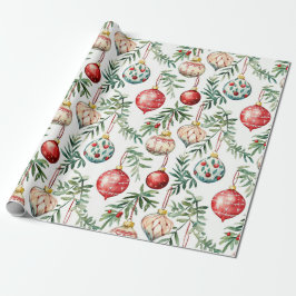 Elegante Weihnachten - Vintage Ornamente Geschenkpapier