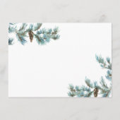 Elegante Weihnachten Wasserfarben Pinecones Moving Ankündigung (Rückseite)